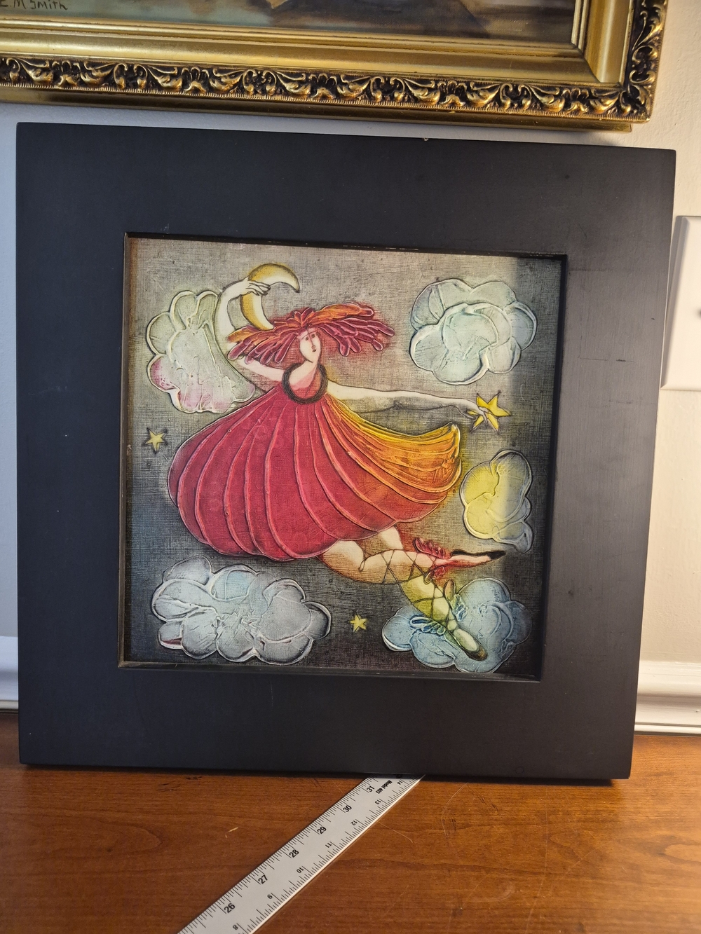 Whimsical Bailarina Dancing In The Stars And Clouds By Diana Olvera B.
